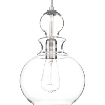 Progress Lighting Staunton 13" 1-Light Pendant - 120V - Brushed Nickel
