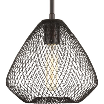 Progress Lighting Mesh Mini Pendant - 120V - Antique Bronze
