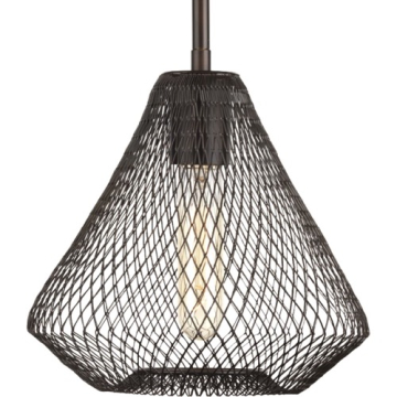 Progress Lighting Mesh Mini Pendant - 120V - Antique Bronze