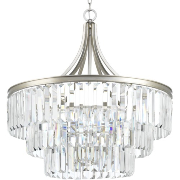 Progress Lighting Glimmer 6-Light Chandelier - 120V - Silver Ridge