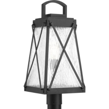 Progress Lighting Creighton 1-Light Post Top Lantern - 120V - Textured Black