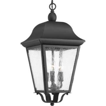 Progress Lighting Kiawah 3-Light Hanging Lantern - 120V - Textured Black