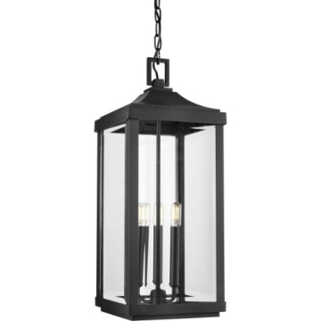 Progress Lighting Gibbes Street 3-Light Hanging Lantern - 120V - Textured Black