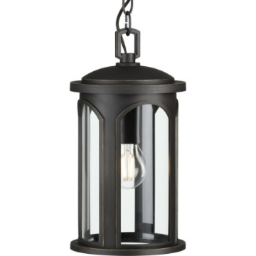Progress Lighting Gables 1-Light Hanging Lantern - 120V - Antique Bronze