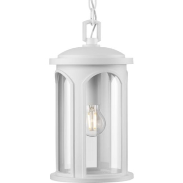 Progress Lighting Gables 1-Light Hanging Lantern - 120V - Satin White