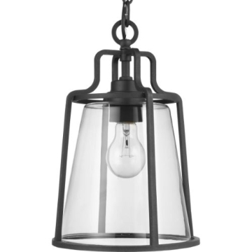 Progress Lighting Benton Harbor 1-Light Hanging Lantern - 120V - Textured Black