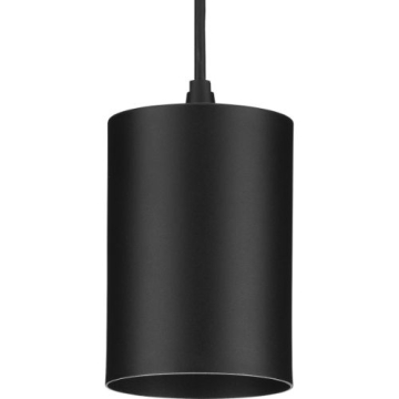 Progress Lighting 5" LED Cylinder - 3000K - Pendant Mount - Black - 120V