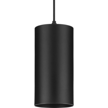 Progress Lighting 6" LED Cylinder - 3000K - Pendant Mount - Black - 120V