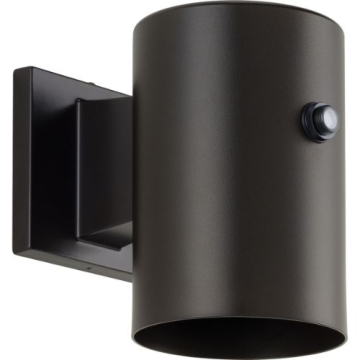 Progress Lighting 5" LED Cylinder - Photocell - 3000K - Wall Mount - Antique Bronze - 120V