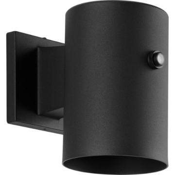 Progress Lighting 5" LED Cylinder - Photocell - 3000K - Wall Mount - Black - 120V