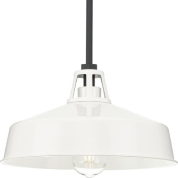 Progress Lighting Cedar Springs 1-Light Hanging Lantern - 120V - White