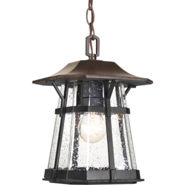 Progress Lighting Derby 1-Light Hanging Lantern - 120V - Espresso