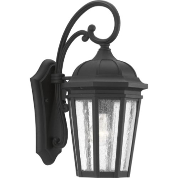 Progress Lighting Verdae 1-Light Medium Outdoor Wall Lantern - 120V - Textured Black