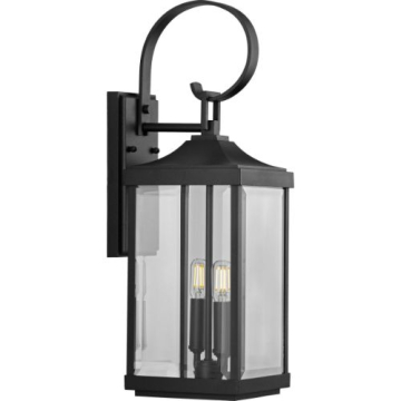 Progress Lighting Gibbes Street 2-Light Medium Outdoor Wall Lantern - 120V - Textured Black