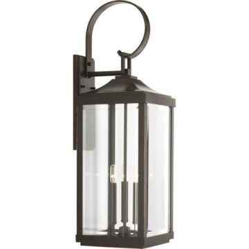 Progress Lighting Gibbes Street 3-Light Large Outdoor Wall Lantern - 120V - Antique Bronze