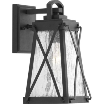 Progress Lighting Creighton 1-Light Small Outdoor Wall Lantern - 120V - Textured Black