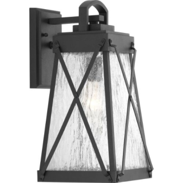 Progress Lighting Creighton 1-Light Medium Outdoor Wall Lantern - 120V - Textured Black