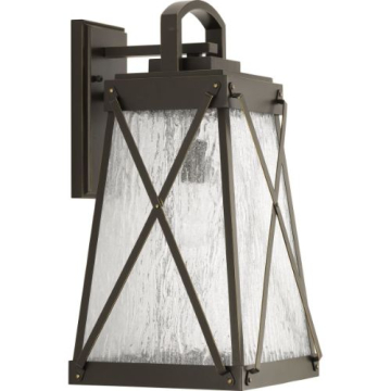 Progress Lighting Creighton 1-Light Large Outdoor Wall Lantern - 120V - Antique Bronze