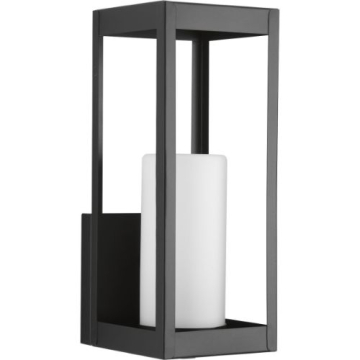 Progress Lighting Patewood 1-Light Medium Outdoor Wall Lantern - 120V - Matte Black