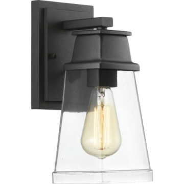 Progress Lighting Greene Ridge 1-Light Small Outdoor Wall Lantern - 120V - Textured Black