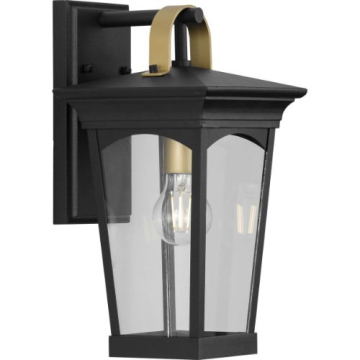 Progress Lighting Chatsworth 1-Light Small Outdoor Wall Lantern - 120V - Textured Black