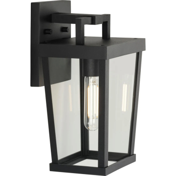 Progress Lighting Tryon 1-Light Small Outdoor Wall Lantern - 120V - Black