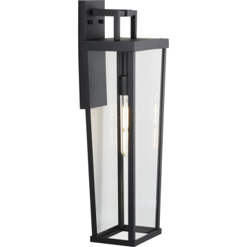 Progress Lighting Tryon 1-Light Large Outdoor Wall Lantern - 120V - Black