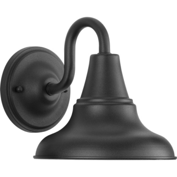 Progress Lighting District 1-Light Medium Outdoor Wall Lantern - 120V - Textured Black