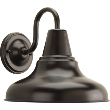 Progress Lighting District 1-Light Large Outdoor Wall Lantern - 120V - Antique Bronze