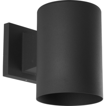 Progress Lighting 5" Cylinder - Wall Mount - Black - 120V