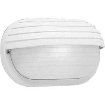 Progress Lighting Bulkheads Polycarbonate Oval Flush Mount - 120V - White