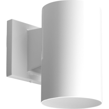 Progress Lighting 5" Cylinder - Wall Mount - White - 120V