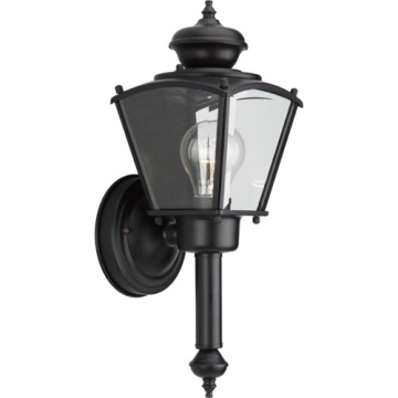 Progress Lighting Carriage Classics 1-Light Small Outdoor Wall Lantern - 120V - Matte Black