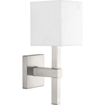 Progress Lighting Metro 1-Light Wall Sconce - 120V - Brushed Nickel