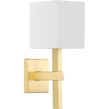 Progress Lighting Metro 1-Light Wall Sconce - 120V - Satin Brass