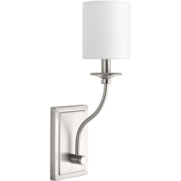 Progress Lighting Bonita 1-Light Wall Sconce - 120V - Brushed Nickel