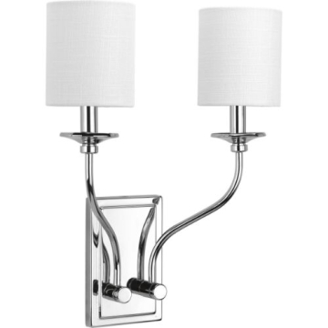 Progress Lighting Bonita 2-Light Wall Sconce - 120V - Polished Chrome