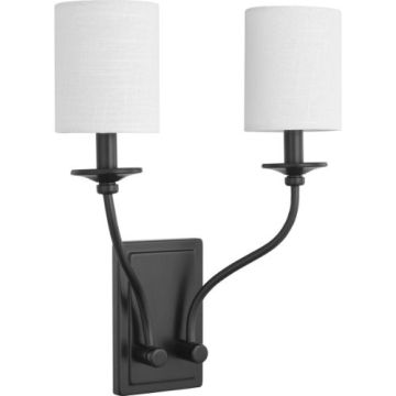 Progress Lighting Bonita 2-Light Wall Sconce - 120V - Matte Black