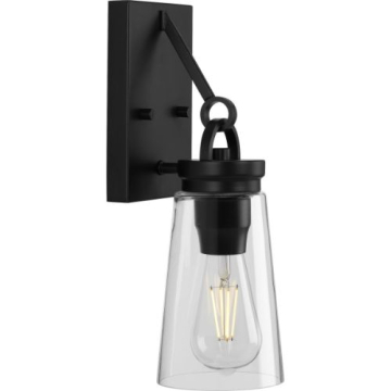 Progress Lighting Stockbrace 1-Light Wall Sconce - 120V - Matte Black