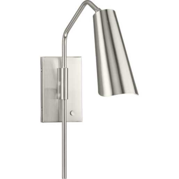 Progress Lighting Cornett 1-Light Wall Sconce - 120V - Brushed Nickel