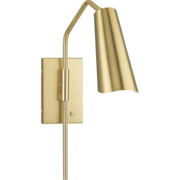 Progress Lighting Cornett 1-Light Wall Sconce - 120V - Brushed Gold