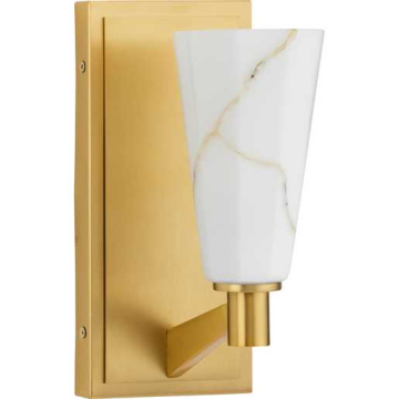 Progress Lighting Tosca 1-Light Modern Luxe Wall Sconce - 120V - Brushed Bronze