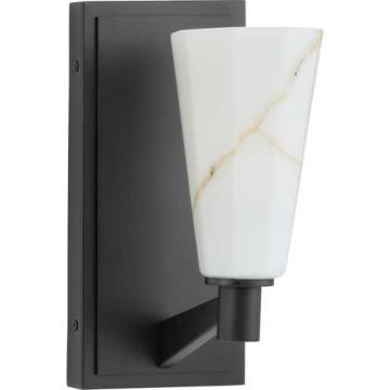 Progress Lighting Tosca 1-Light Modern Luxe Wall Sconce - 120V - Matte Black
