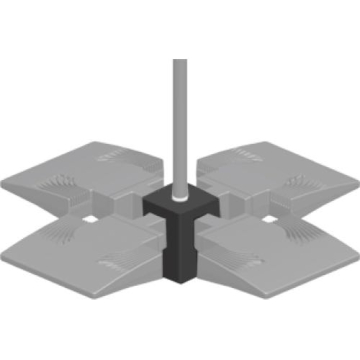 RAB 4-Light 1/2" NPS LED Pendant Adapter Ceiling Mount - Bronze