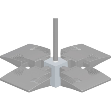 RAB 4-Light 1/2" NPS LED Pendant Adapter Ceiling Mount - White