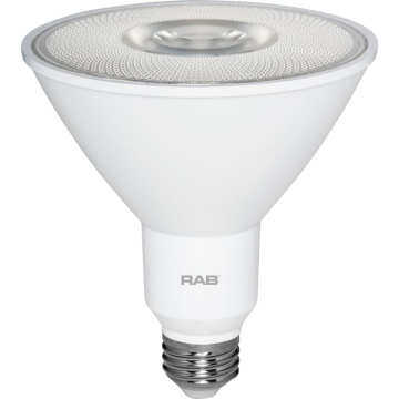 RAB 12W LED PAR38 - Dimmable - 25º Beam Angle - 5000K - 950 Lumens - 120V