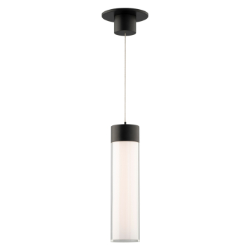 WAC Lighting Twist-N-Lite LED Cylinder Pendant - 900 Lumens - 13W - CCT Selectable - 120V - Black