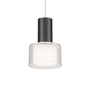 WAC Lighting Twist-N-Lite LED Torch Pendant - 850 Lumens - 12W - CCT Selectable - 120V - Black
