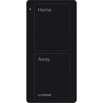 Lutron 2-Button Scene Pico Smart Remote - Pre-engraved Text ("Home/Away") - Black