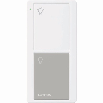 Lutron 2-Button Pico Smart Remote - Light Icons - White/Gray